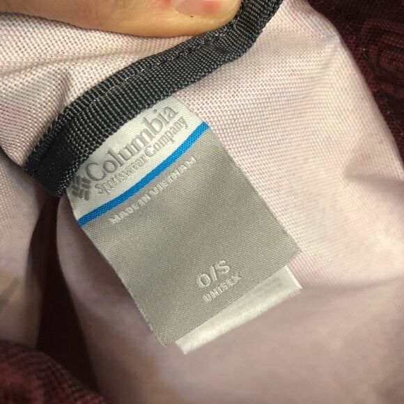 Columbia Drawstring Bag backpack burgundy Red NWT - Picture 4 of 5